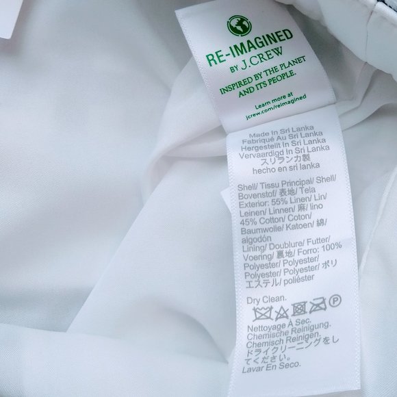 J. CREW Gingham linen-cotton Holland Pant Size 6 - Picture 10 of 16